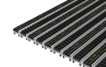 Ciko RRB  tapis à profilés aluminium + bandes reps + rangées de brosses